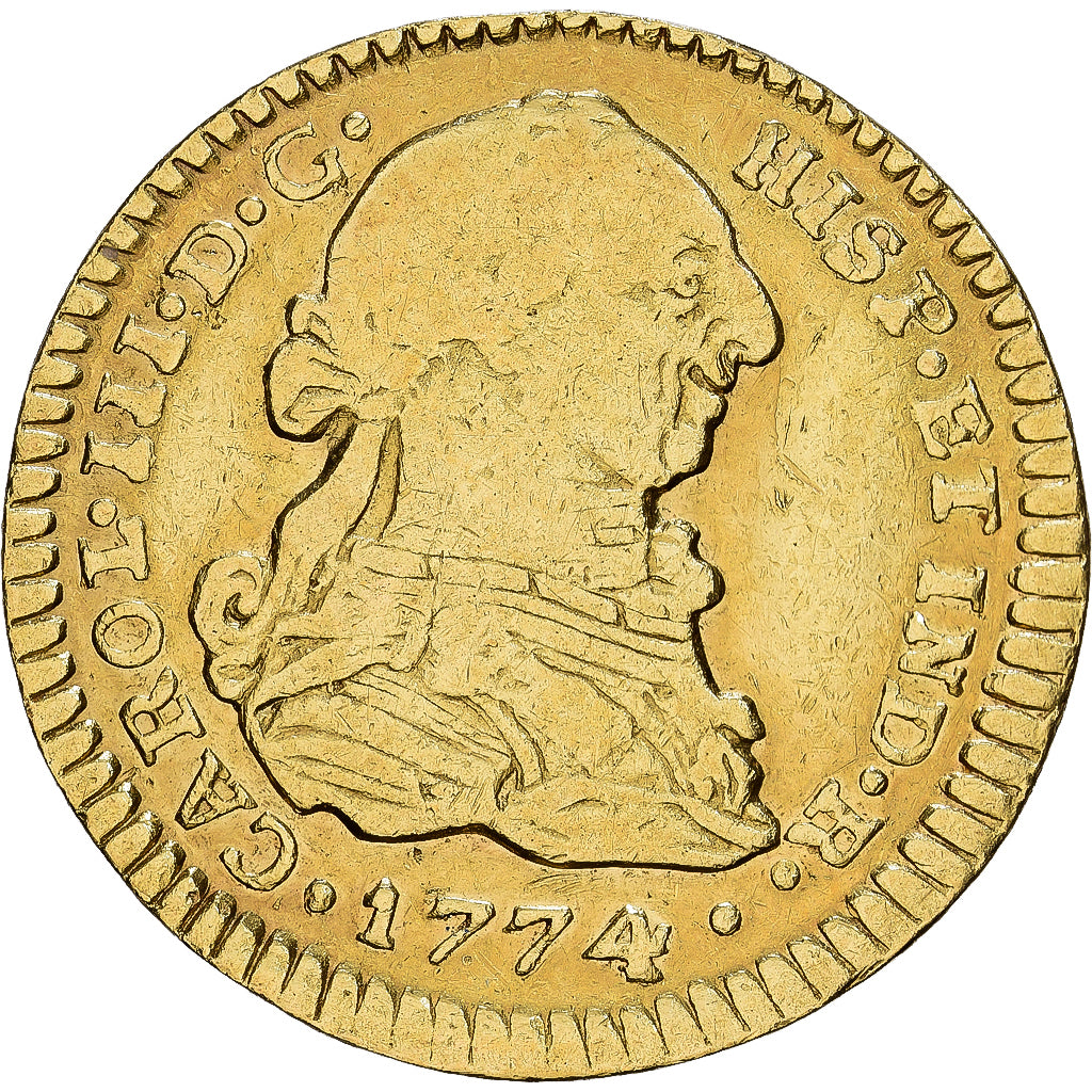 Kolumbien, Charles III, Escudo, 1774, Popayan, Gold, SS, KM:48.2