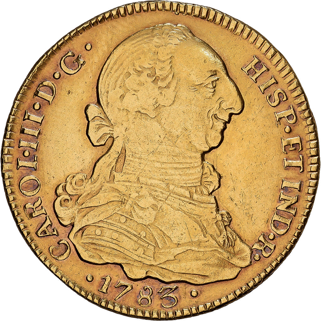 Colombia, Charles III, 4 Escudos, 1783, Popayan, Gold, AU(50-53), KM:44