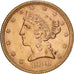 États-Unis, $5, Half Eagle, Coronet Head, 1900, Philadelphie, Or, SPL, KM:101