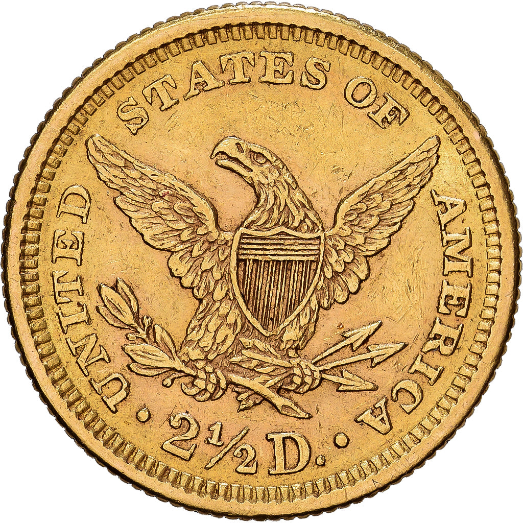 Verenigde Staten, $2.50, Quarter Eagle, Coronet Head, 1861, Philadelphia, Goud