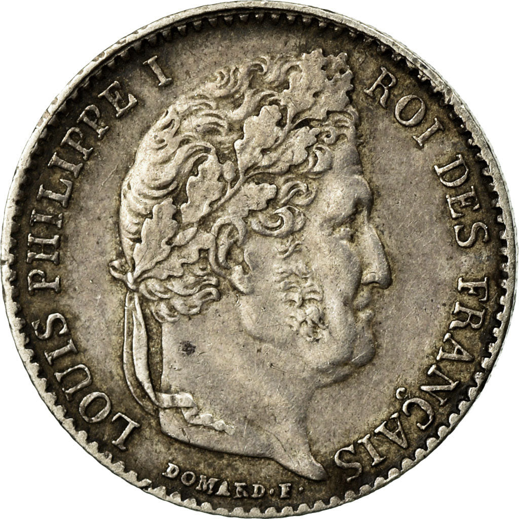 Coin, France, Louis-Philippe, 1/4 Franc, 1844, Lille, AU(50-53), Silver