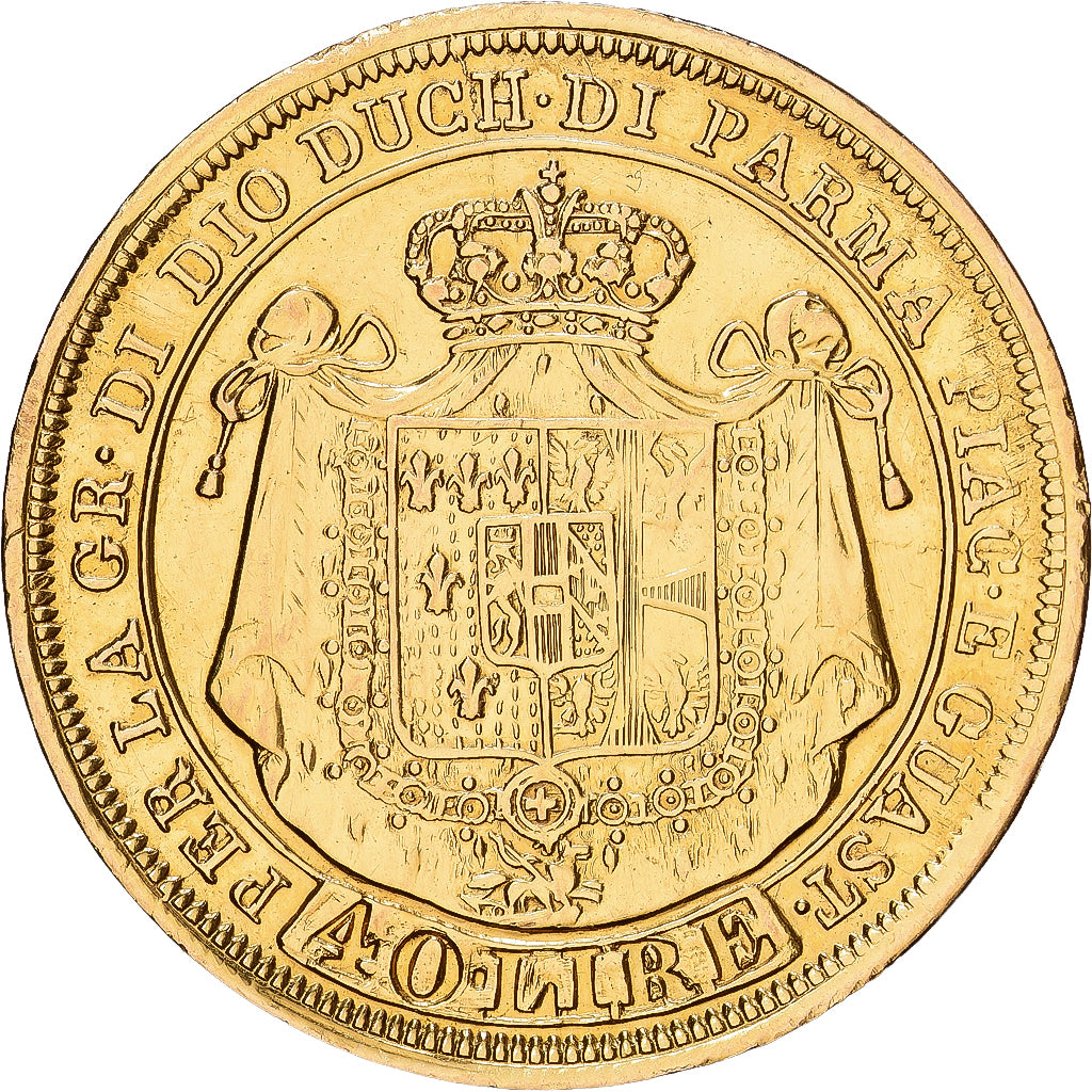 ESTADOS ITALIANOS, PARMA, Maria Luigia, 40 Lire, 1815, Milan, Dourado