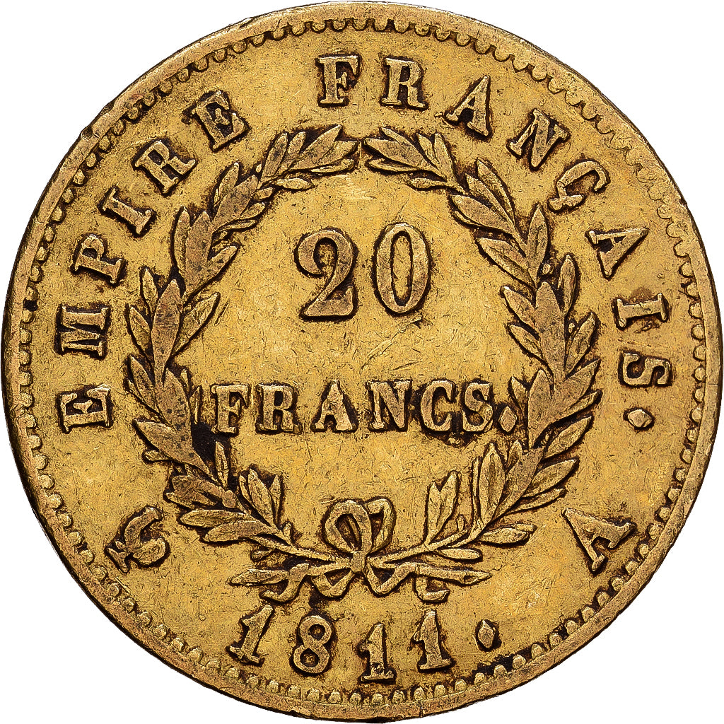 Frankreich, 20 Francs, 1811, Paris, Gold, SS, Gadoury:1025, KM:695.1