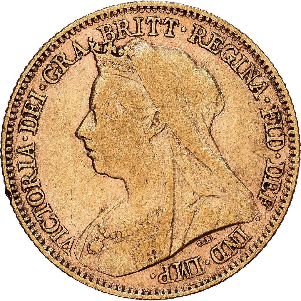 Australien, Victoria, 1/2 Sovereign, 1897, Sydney, Gold, SS, KM:12
