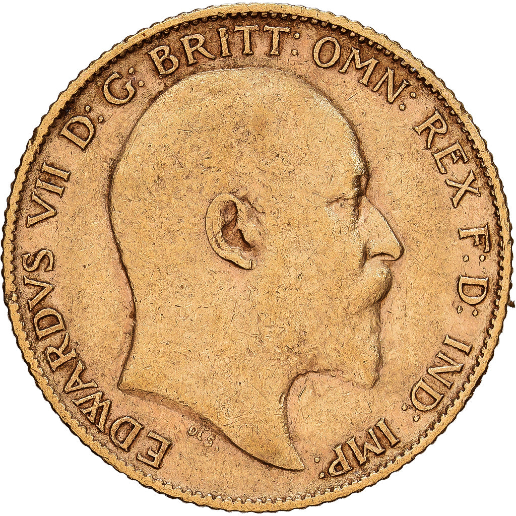 Australia, Edward VII, 1/2 Sovereign, 1909, Perth, Złoto, EF(40-45), KM:804