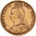 Gran Bretaña, Victoria, 1/2 Sovereign, 1892, British Royal Mint, Oro, MBC