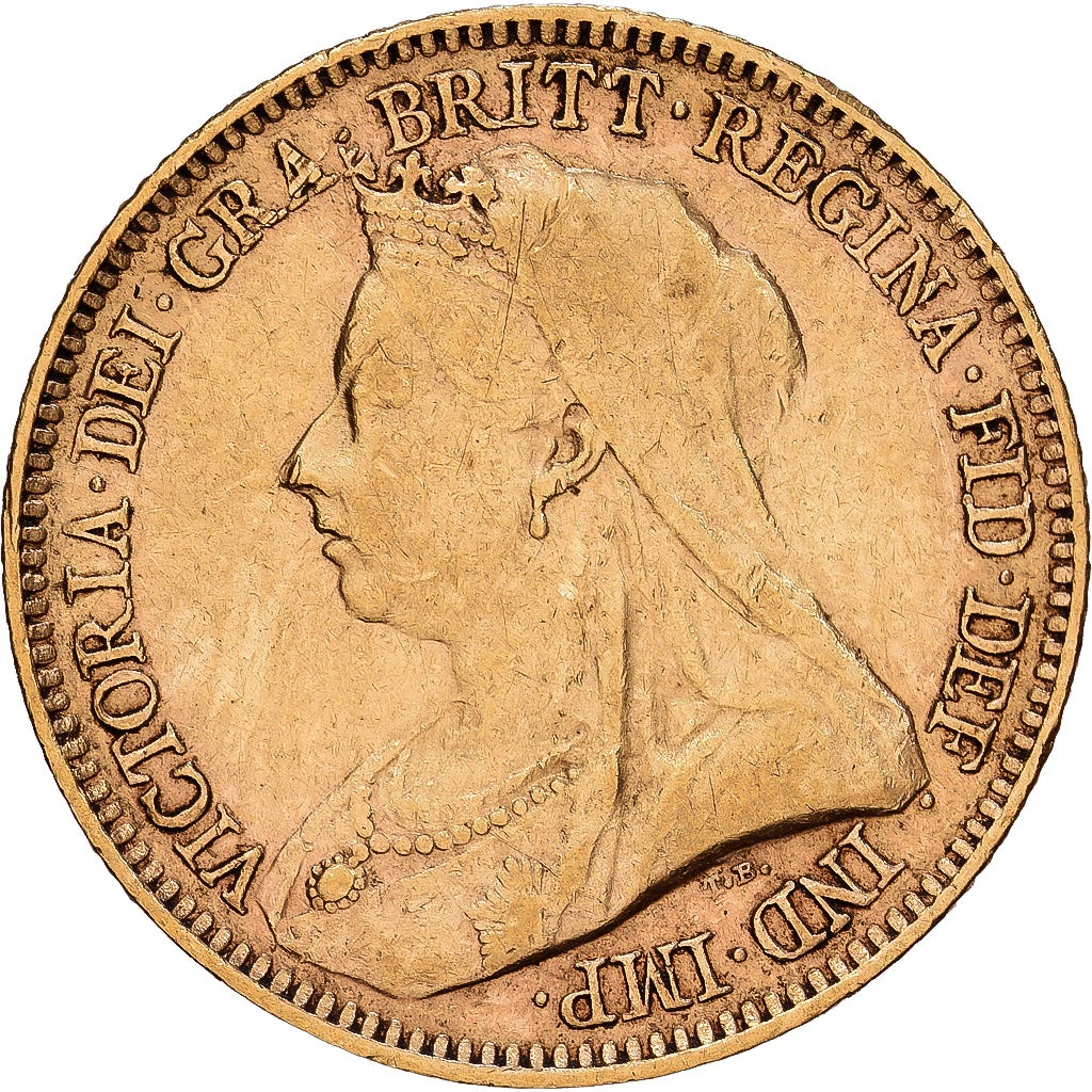 Grã-Bretanha, Victoria, 1/2 Sovereign, 1894, Dourado, EF(40-45), KM:784