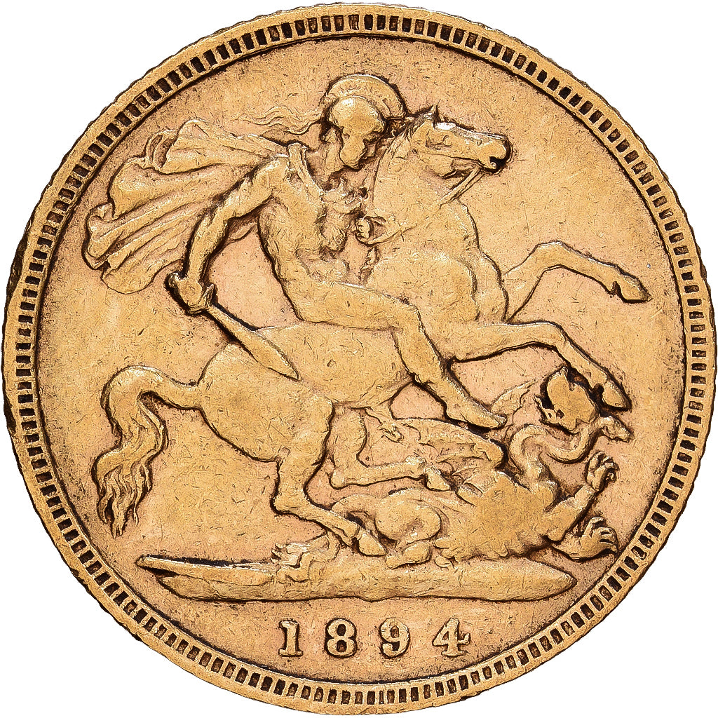 Großbritannien, Victoria, 1/2 Sovereign, 1894, Gold, SS+, KM:784