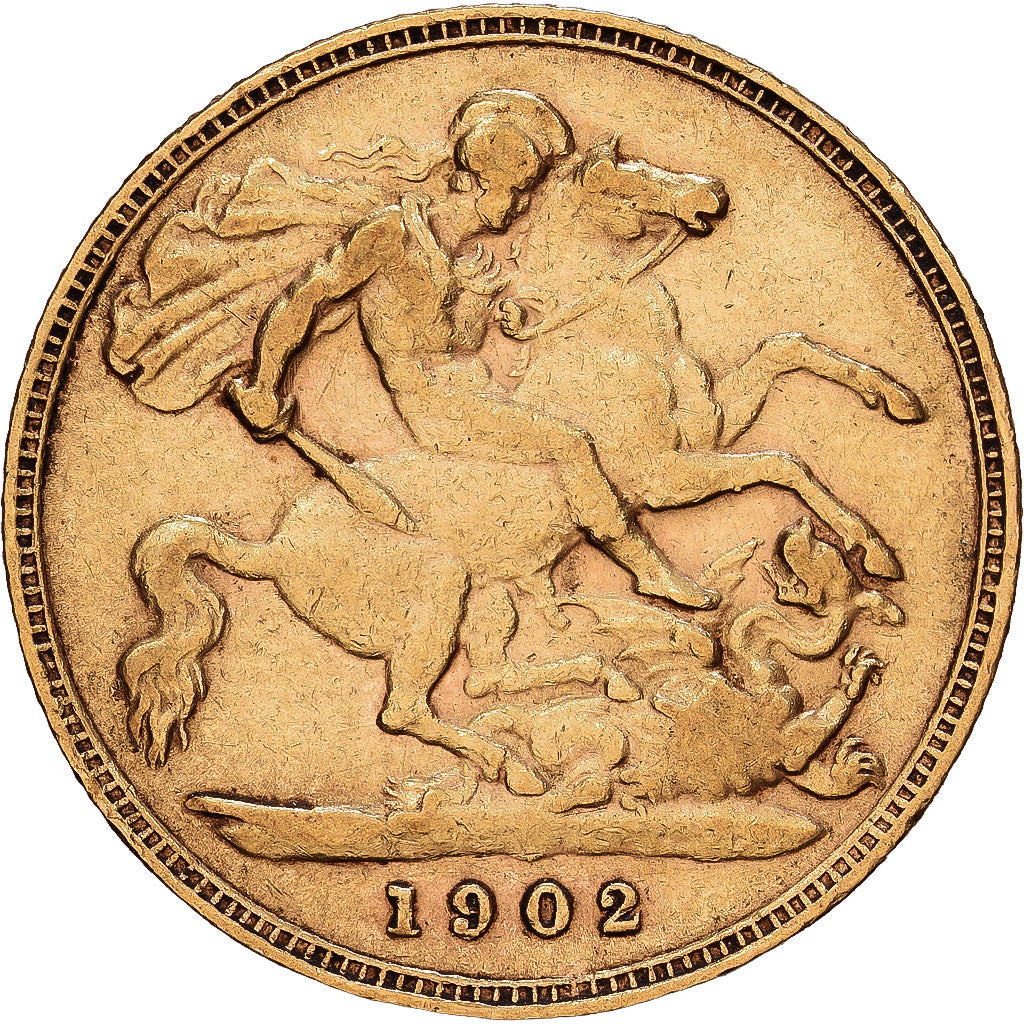 Großbritannien, Edward VII, 1/2 Sovereign, 1902, London, Gold, SS+, KM:804