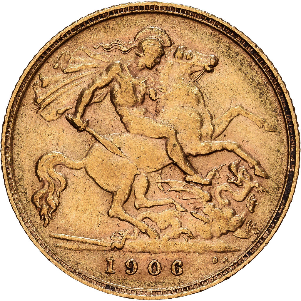 Großbritannien, Edward VII, 1/2 Sovereign, 1906, London, Gold, SS+, KM:804