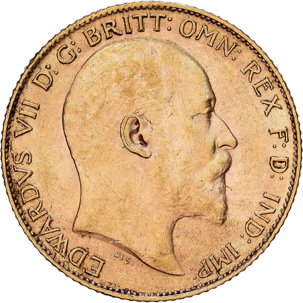 Großbritannien, Edward VII, 1/2 Sovereign, 1907, London, Gold, UNZ, KM:804
