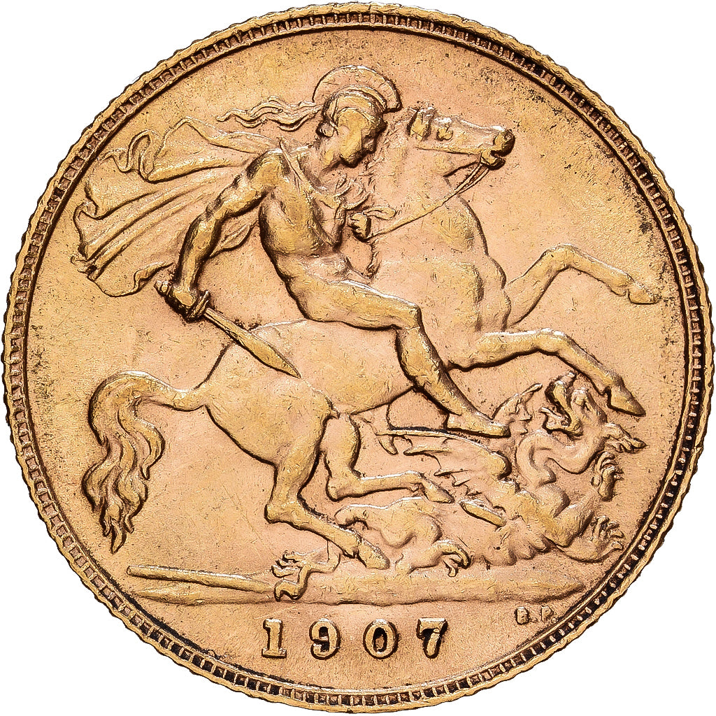 Großbritannien, Edward VII, 1/2 Sovereign, 1907, London, Gold, UNZ, KM:804