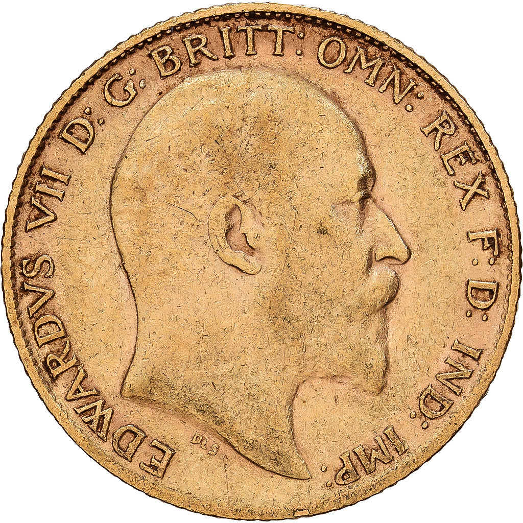Großbritannien, Edward VII, 1/2 Sovereign, 1908, London, Gold, SS, KM:804