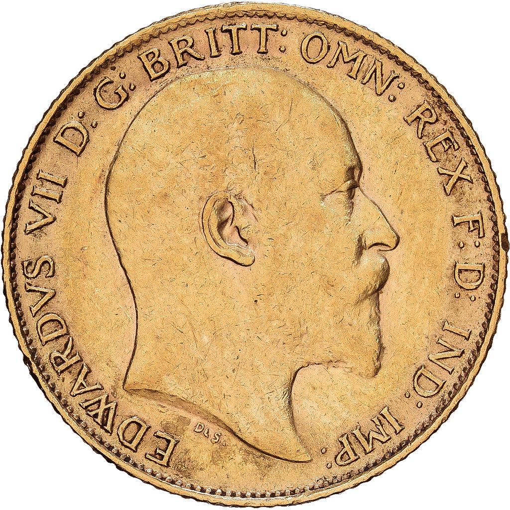Großbritannien, Edward VII, 1/2 Sovereign, 1909, London, Gold, SS+, KM:804
