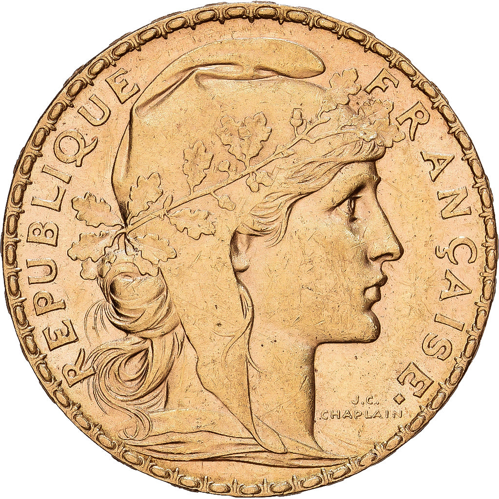 France, 20 Francs, 1900, Paris, Gold, AU(55-58), KM:11