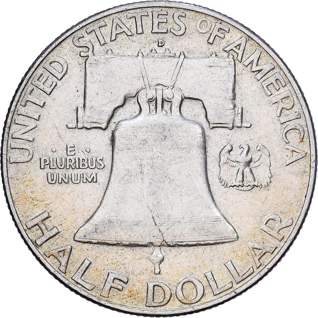 Verenigde Staten, Half Dollar, Franklin, 1957, Denver, Zilver, PR, KM:199