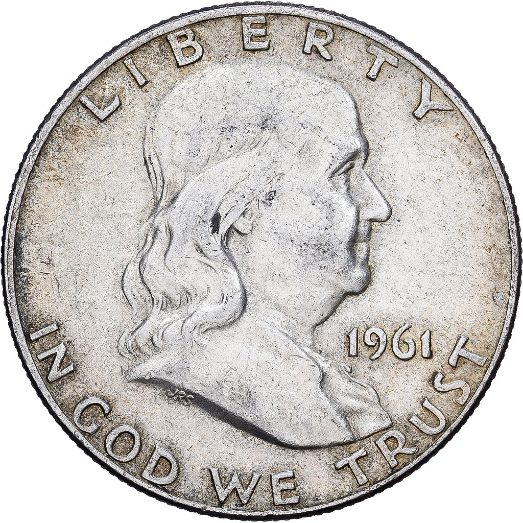 Verenigde Staten, Half Dollar, Franklin Half Dollar, 1961, Denver, Zilver, ZF+