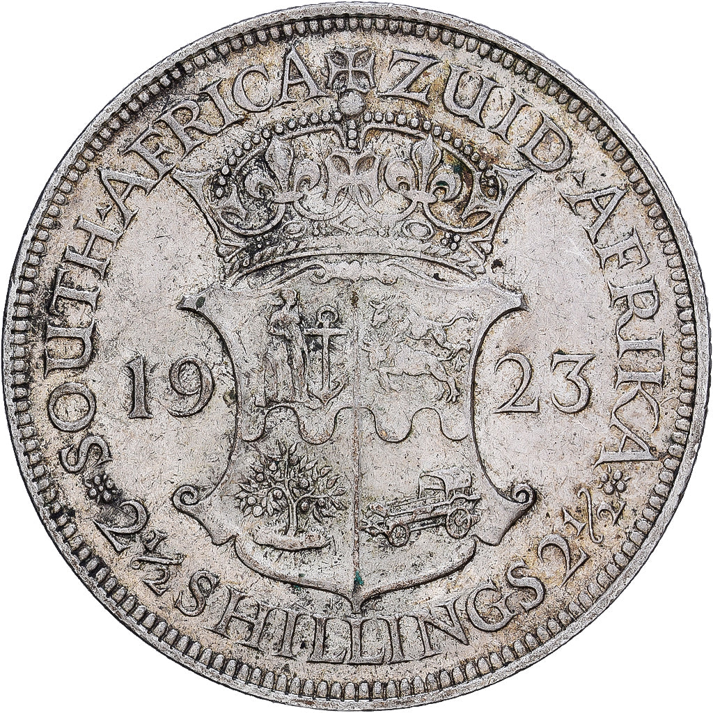 Afrique du Sud, George V, 2-1/2 Shillings, 1923, Argent, TB+, KM:19.1