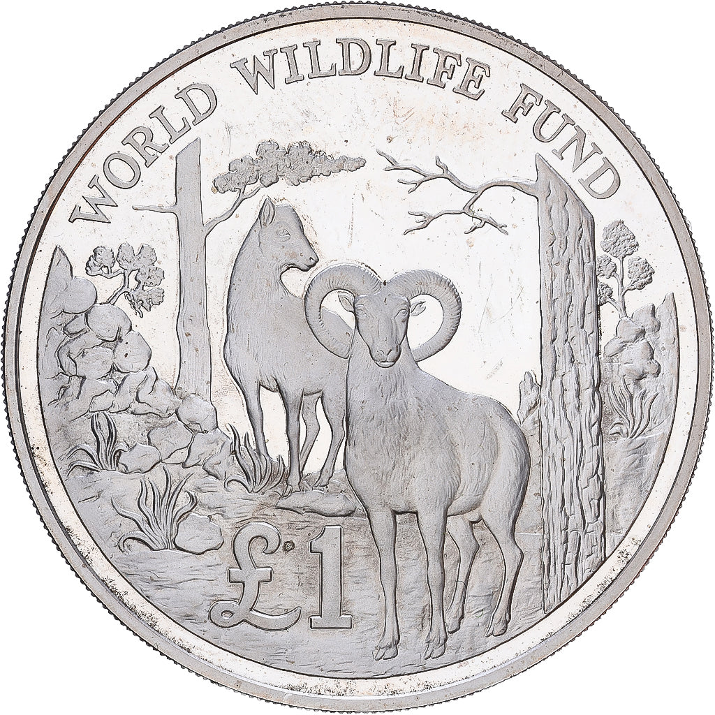 Cyprus, Pound, 1986, Proof, Zilver, UNC-, KM:59a