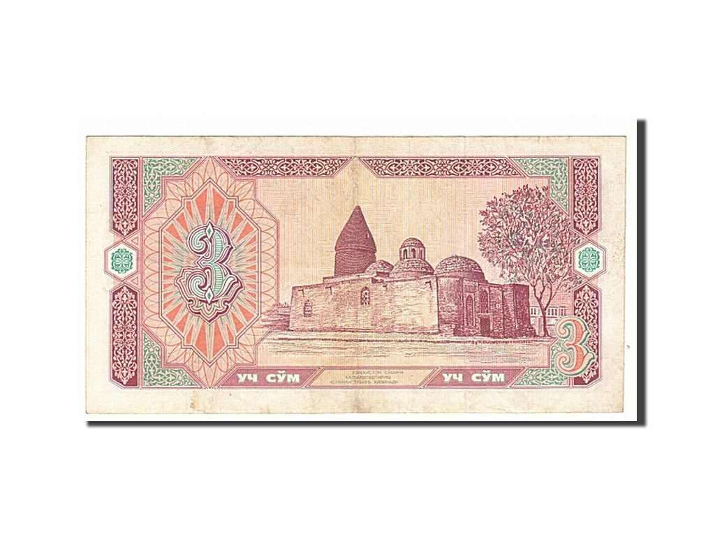 Billete, 3 Sum, 1994, Uzbekistán, MBC