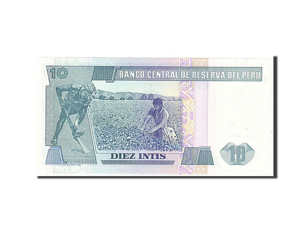 Billet, Pérou, 10 Intis, 1987, NEUF