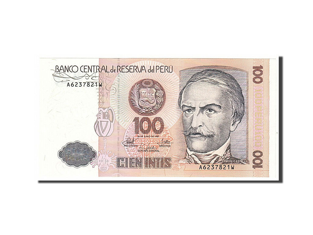 Billete, 100 Intis, 1987, Perú, KM:133, UNC