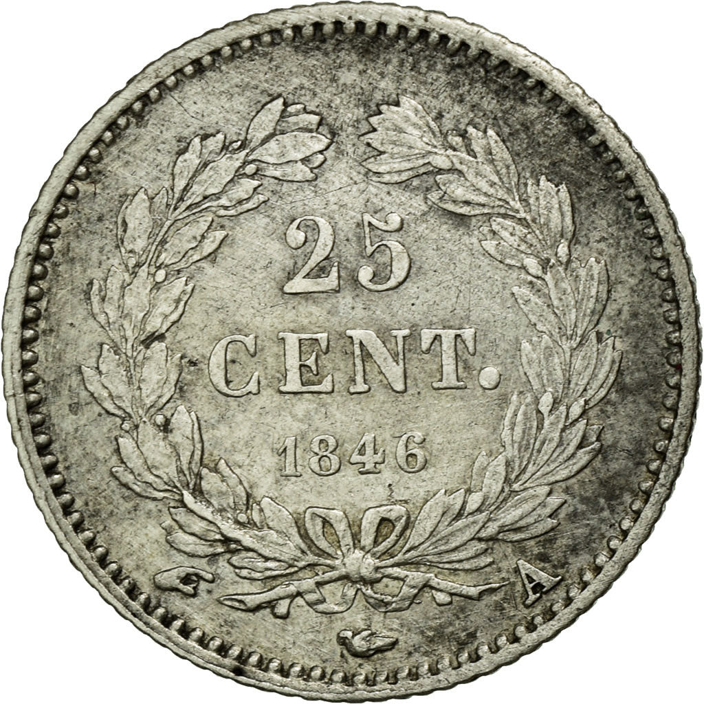 Moneta, Francia, Louis-Philippe, 25 Centimes, 1846, Paris, BB+, Argento