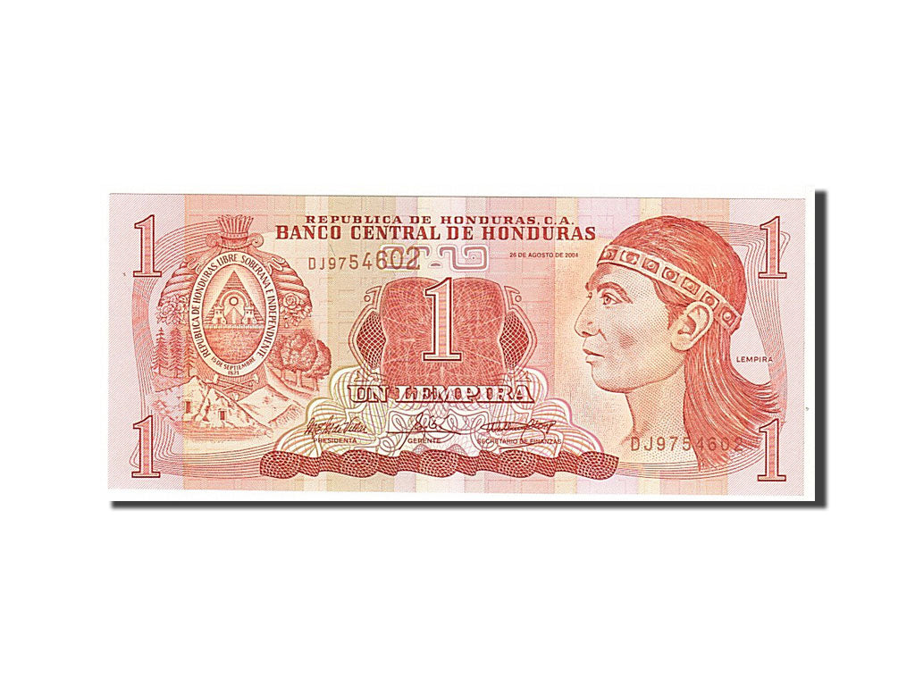 Banknot, Honduras, 1 Lempira, 2004, KM:84d, UNC(65-70)