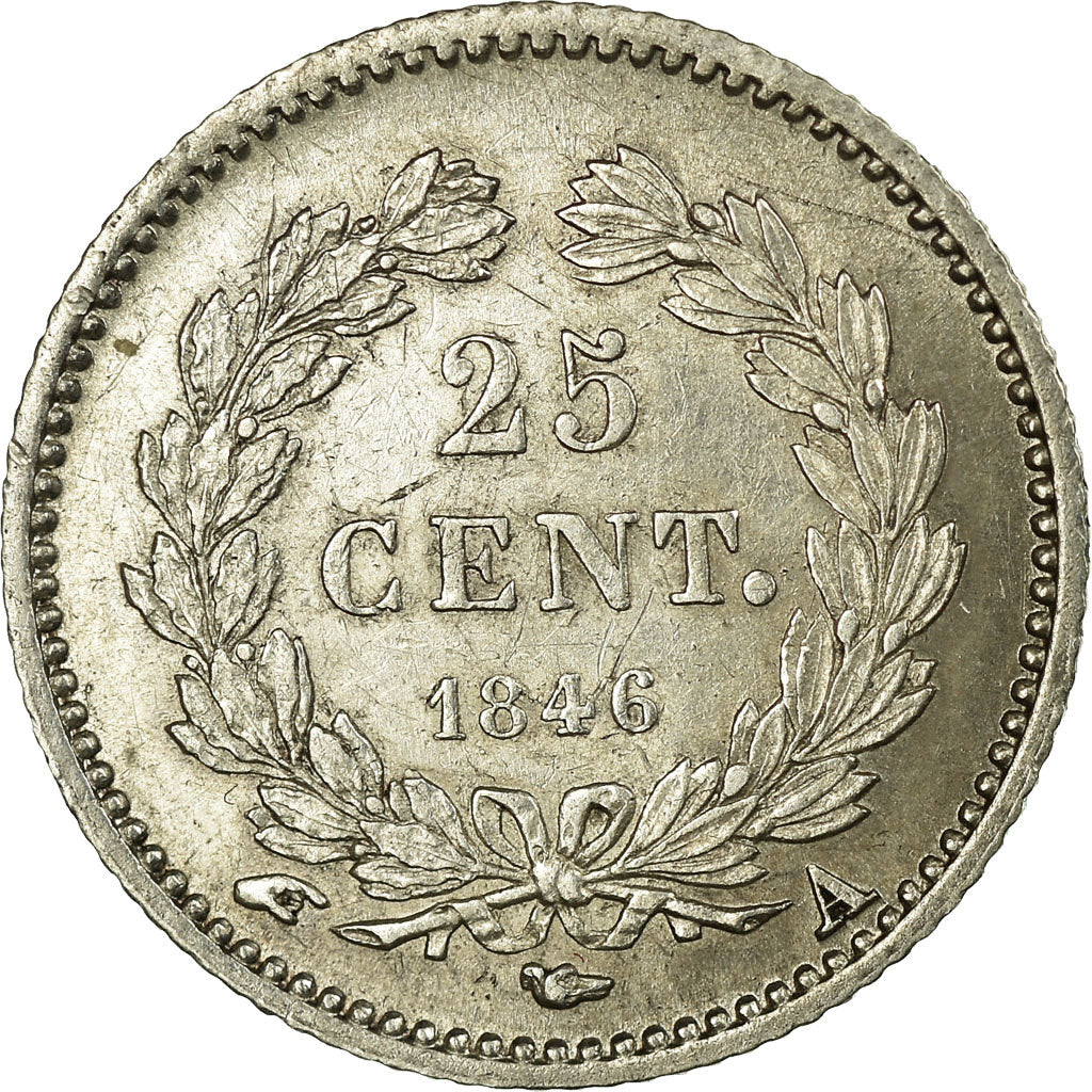 Coin, France, Louis-Philippe, 25 Centimes, 1846, Paris, MS(60-62), Silver