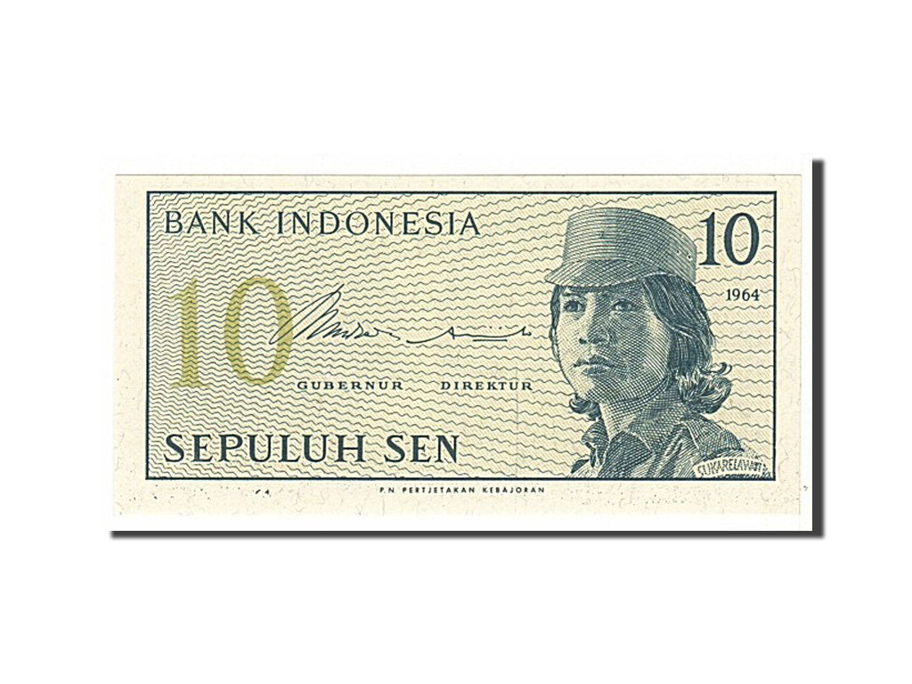 Banknote, Indonesia, 10 Sen, 1964, KM:92a, UNC(65-70)