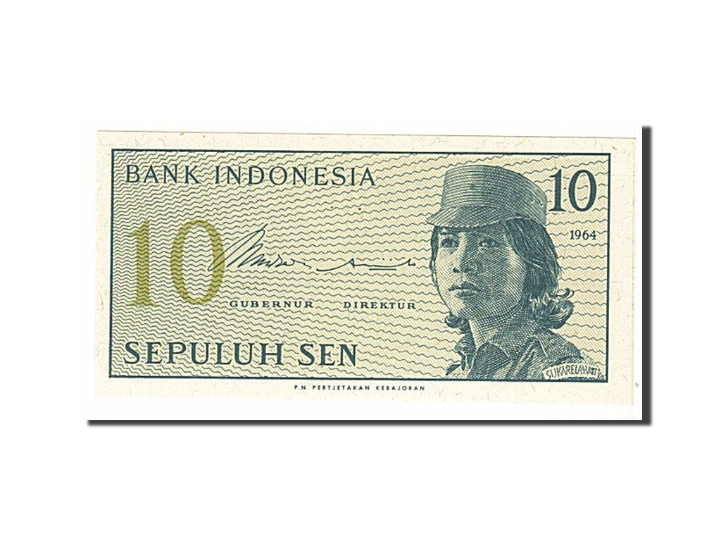 Geldschein, Indonesien, 10 Sen, 1964, KM:92a, UNZ