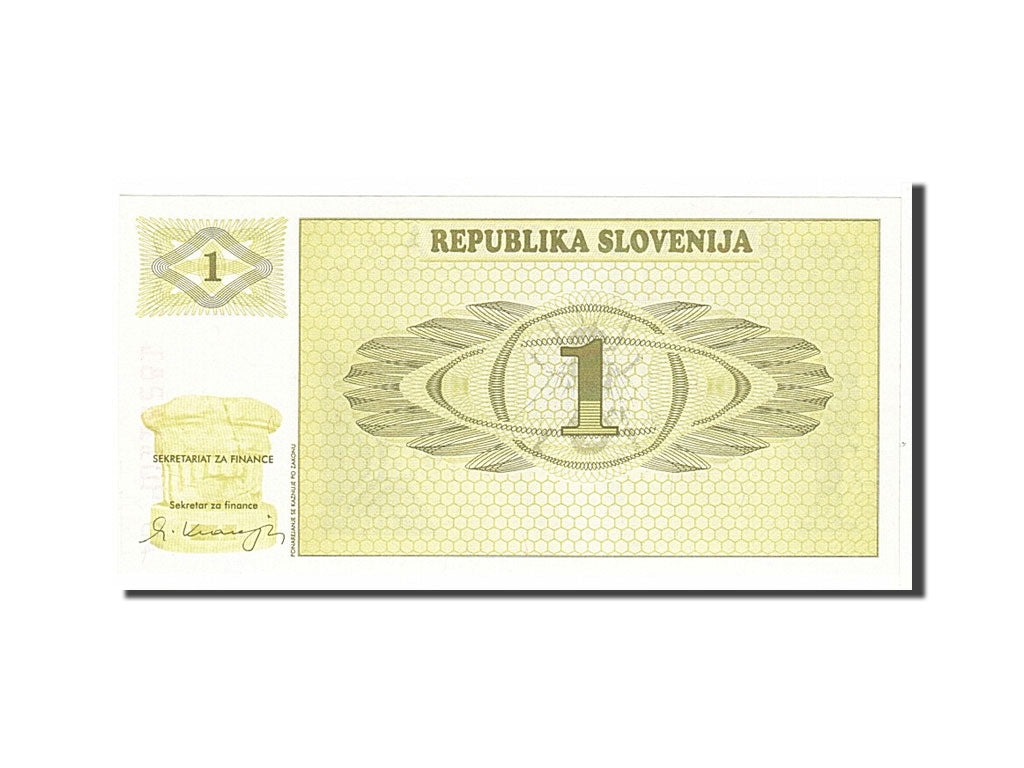 Banknote, Slovenia, 1 (Tolar), 1990, KM:1a, UNC(65-70)