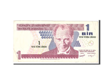 Banconote, Turchia, 1 New Lira, 2005, KM:216, Undated, MB+