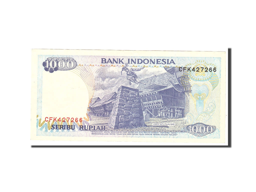 Banknote, Indonesia, 1000 Rupiah, 1992, Undated, KM:129a, EF(40-45)