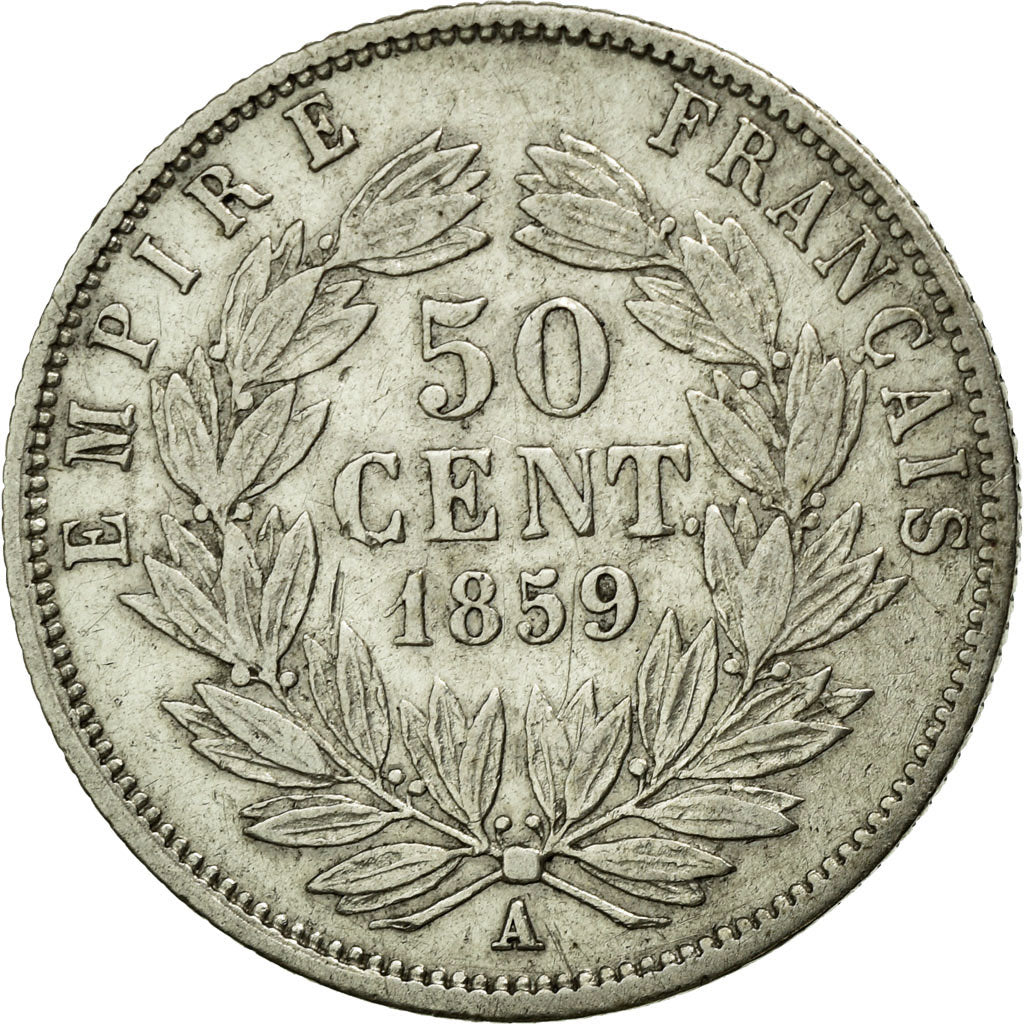 Coin, France, Napoleon III, Napoléon III, 50 Centimes, 1859, Paris, VF(30-35)