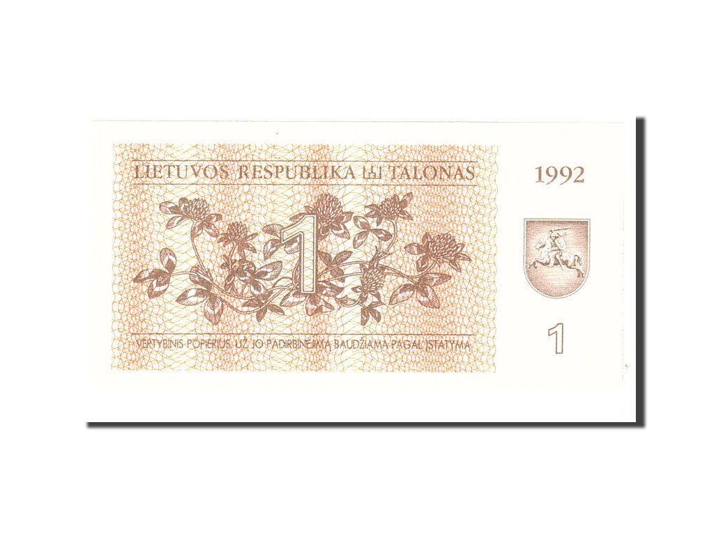 Billete, 1 (Talonas), 1992, Lituania, KM:39, Undated, UNC