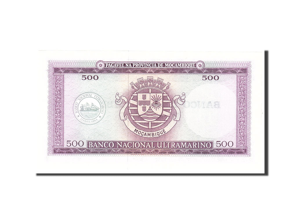 Billet, Mozambique, 500 Escudos, 1967, 1967-03-22, KM:118a, SPL