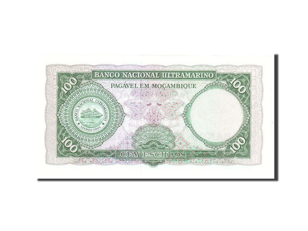 Banknote, Mozambique, 100 Escudos, 1961, 1961-03-27, KM:117a, UNC(65-70)
