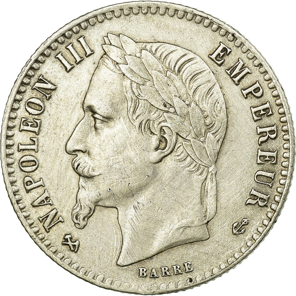 France, Napoleon III, 50 Centimes, 1866, Bordeaux, Silver, EF(40-45)