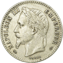 France, Napoleon III, 50 Centimes, 1866, Bordeaux, Silver, EF(40-45)