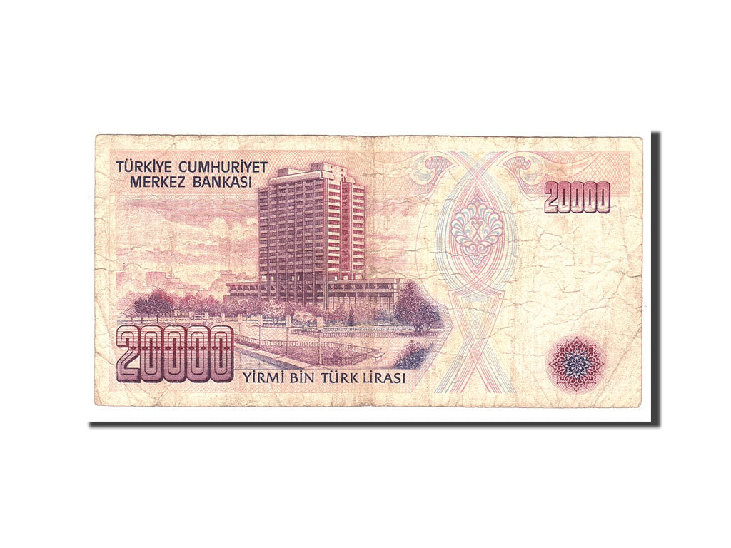 Banknote, Turkey, 20,000 Lira, 1988, Undated, KM:201, VF(20-25)