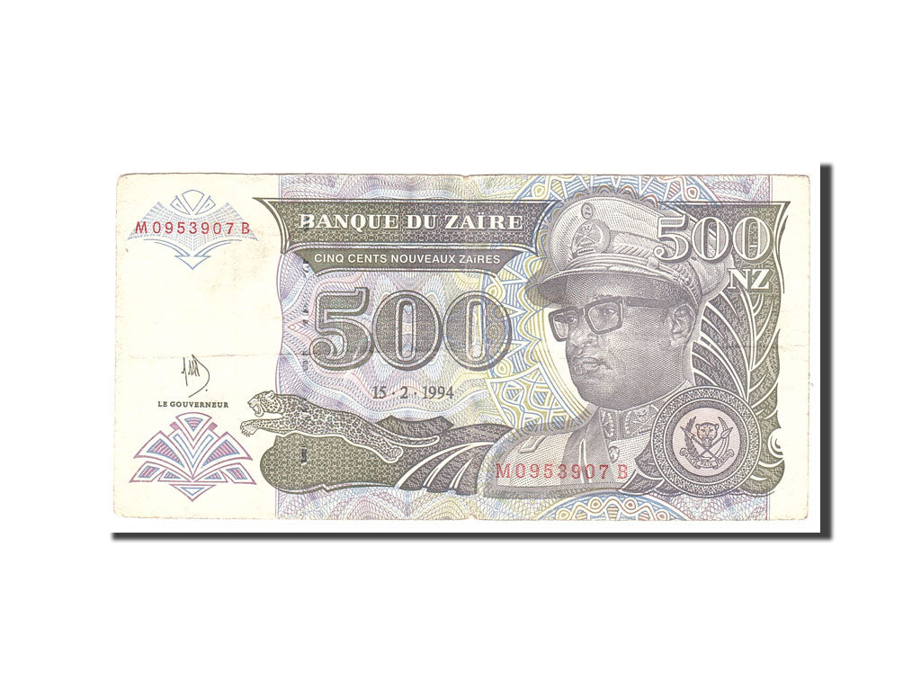 Banknote, Zaire, 500 Nouveaux Zaïres, 1994, 1994-02-15, KM:63a, VF(30-35)