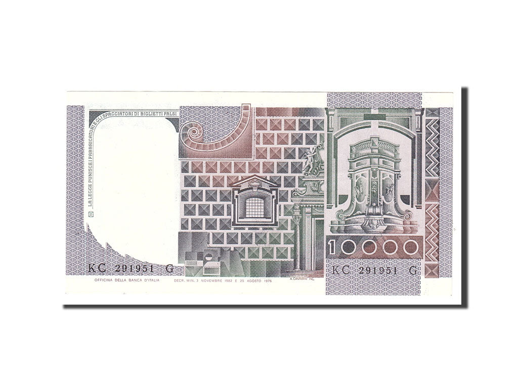 Biljet, Italië, 10,000 Lire, 1982, 1982-11-03, KM:106b, TTB