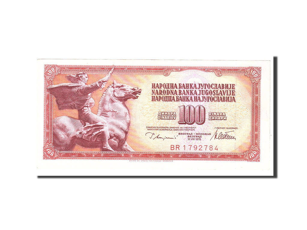 Billete, 100 Dinara, 1978, Yugoslavia, KM:90a, 1978-08-12, MBC