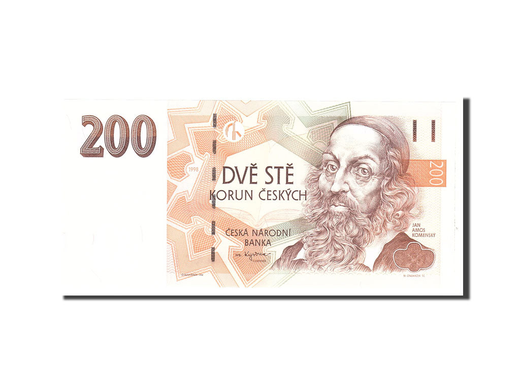 Banknote, Czech Republic, 200 Korun, 1998, Undated, KM:19, UNC(65-70)