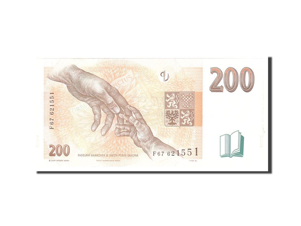 Banknote, Czech Republic, 200 Korun, 1998, Undated, KM:19, UNC(65-70)