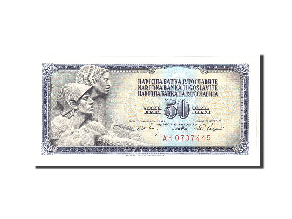 Billete, 50 Dinara, 1968, Yugoslavia, KM:83a, 1968-05-01, UNC