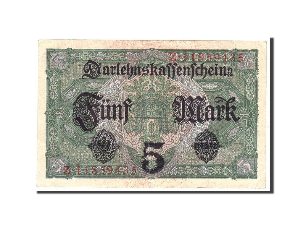 Banknote, Germany, 5 Mark, 1917, 1917-08-01, KM:56b, AU(50-53)
