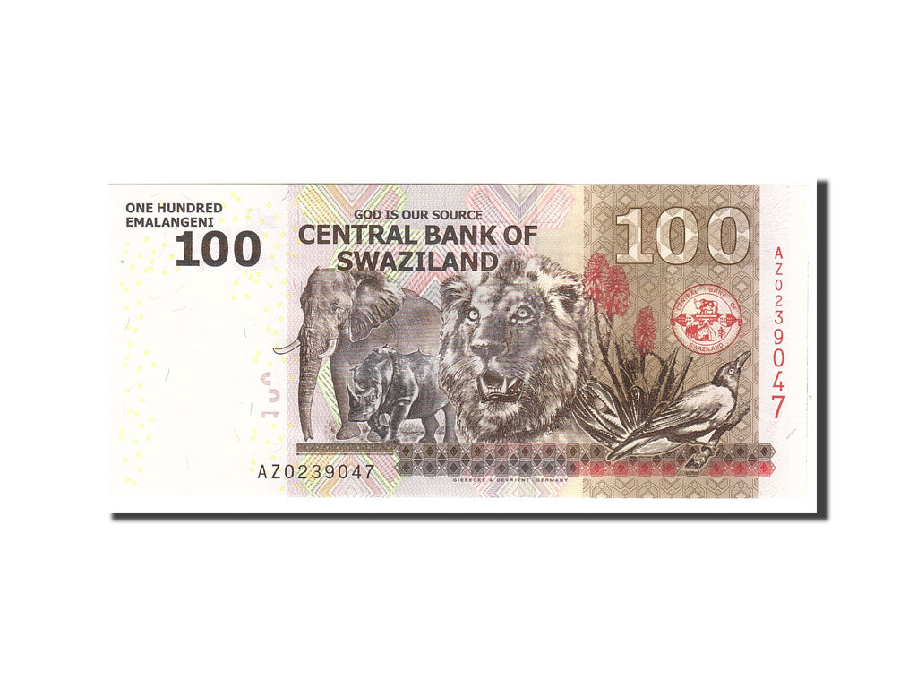 Banknote, Swaziland, 100 Emalangeni, 2010, 2010-09-06, KM:39a, UNC(65-70)