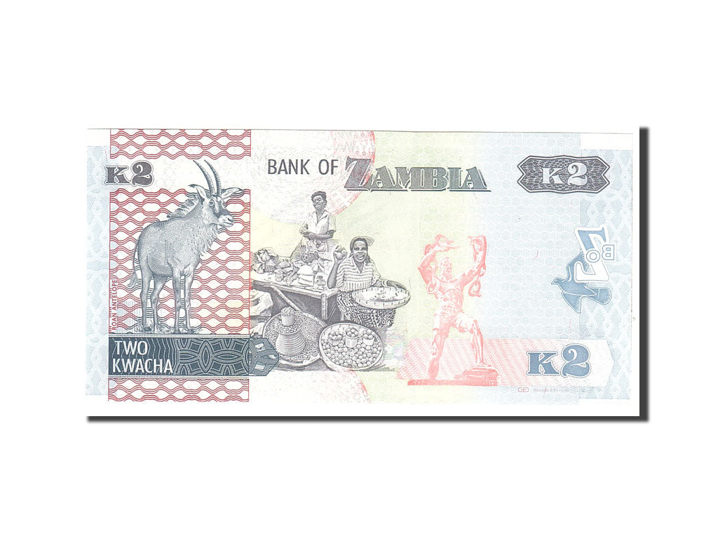 Banknote, Zambia, 2 Kwacha, 2012, Undated, KM:49, UNC(65-70)